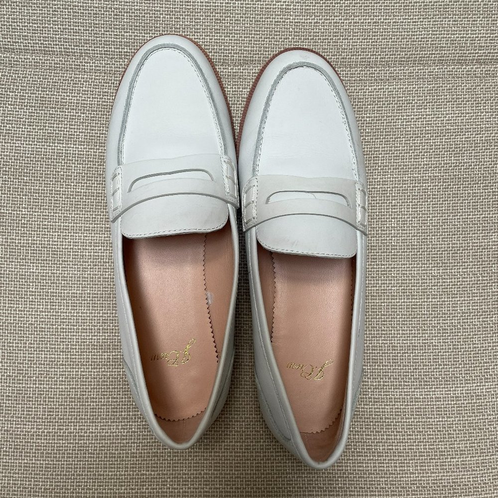 J.Crew White Loafers (Like New) Size 7